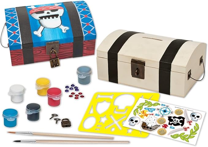 Works of Ahhh... Craft Set - Treasure Chest Classic Wood Paint Kit