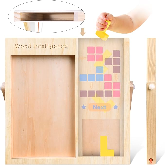 FFTROC Wooden Puzzles for Kids Ages 4-8 8-10 Thick Colorful 3D Russian Blocks and Brain Teaser Tangram Jigsaw STEM Intelligence Toys Educational Gift for Toddlers 3 4 5 6 7 Years Old Boys Girls