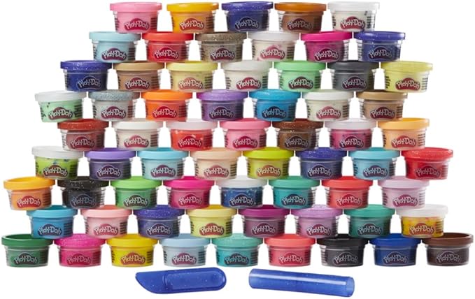 Play-Doh Ultimate Color Collection 65-Pack of Modeling Compound, Non-Toxic, 1-Ounce Fun Size Cans, Includes Sapphire, Sparkle, Confetti, Metallic Colors, and Color Burst (Amazon Exclusive)