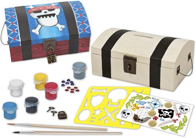 Works of Ahhh... Craft Set - Treasure Chest Classic Wood Paint Kit