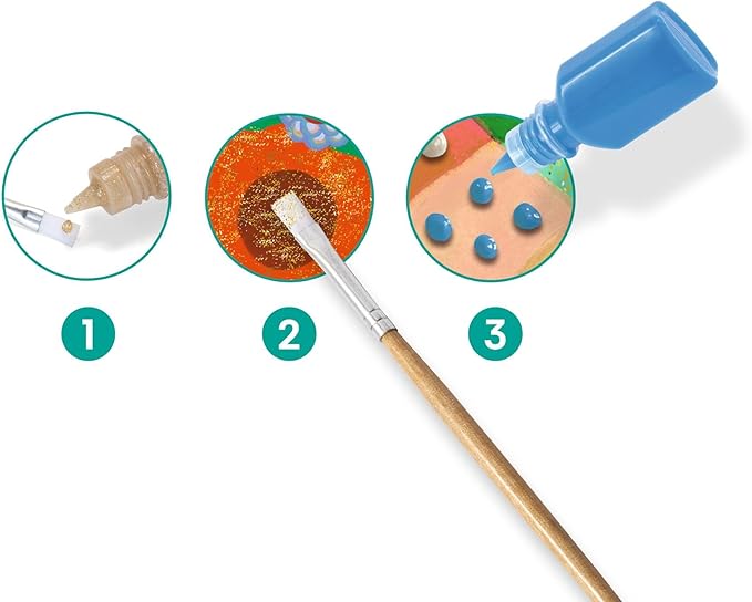 DJECO LGA Tropical 3D Painting - Create Your Own Animal 3D Keepsakes - Fun & Creative for Family & Friends, Perfect for Gift - Educational Arts & Craft Kit for Children 7+ Girls & Boys