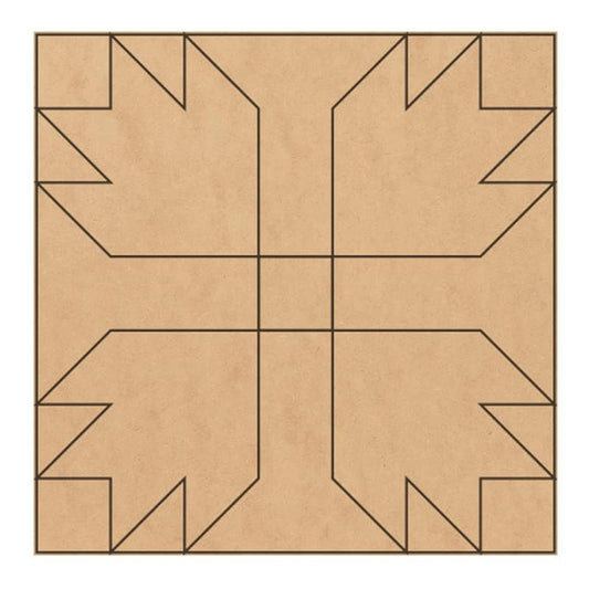 Maple Leaf Unfinished Barn Quilt Wooden Sign Painting Kit, Country Wall ARt Canvas Quilts Blocks to Paint (9 inches, Bear Paw) AVTRBoutique