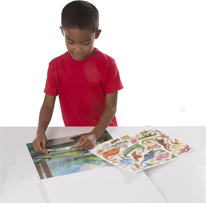 Melissa & Doug Reusable Sticker Pads Set: Prehistoric, Habitats, and Vehicles