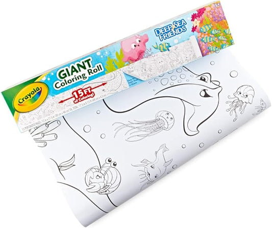 Crayola Giant Coloring Roll, 15 Perforated Ocean Coloring Pages, Gift for Kids, Ages 3, 4, 5, 6