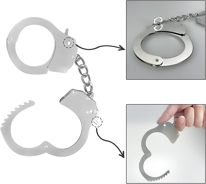 Toy Handcuffs with Keys, Stage Dress Up Accessory for Kids