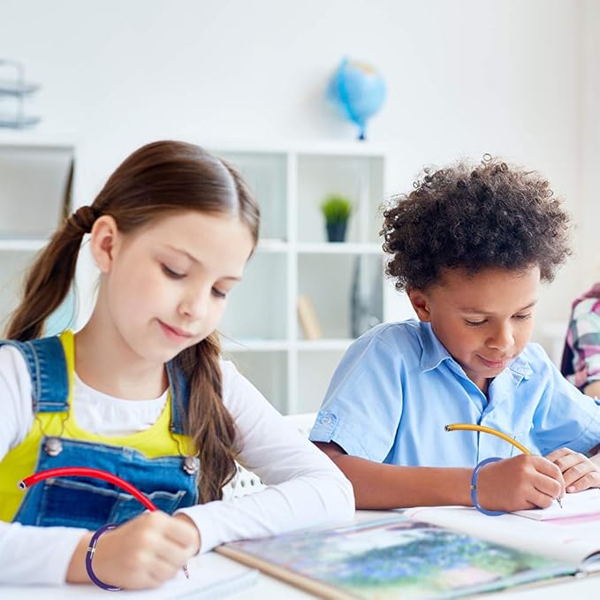 ArtCreativity Bracelet Pens for Kids, Set of 24, Functional 2-in-1 Pens with Blue Ink, Birthday Party Favors for Boys and Girls, Goodie Bag Fillers for Children and Adults, Teacher Rewards, 4 Colors