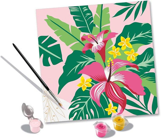 Ravensburger CreArt Tropical Plants Paint by Numbers Kit for Adults - 23518 - Painting Arts and Crafts for Ages 12 and Up