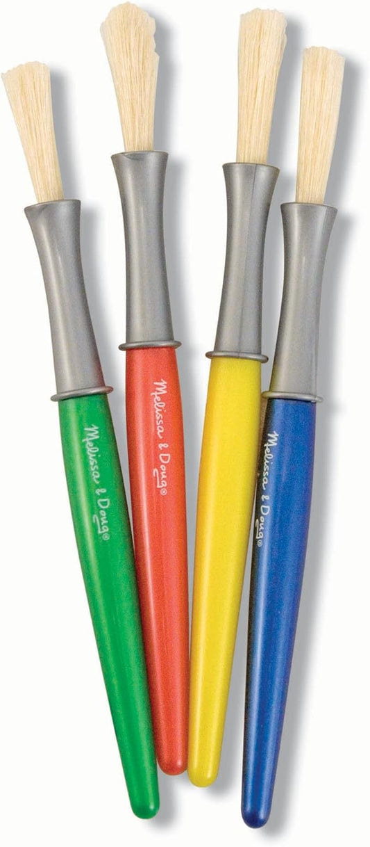 Melissa & Doug Large Paint Brush Set With 4 Kids' Paint Brushes
