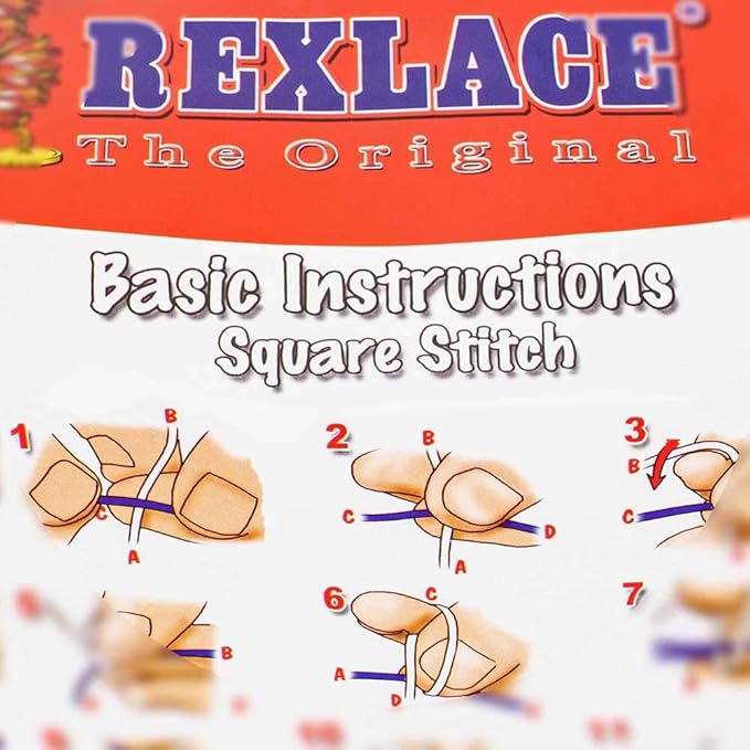 Craft County Primary, Rexlace 6 Pack - 50 Yard - 45 Meter Spools - Non-Toxic Plastic Lacing