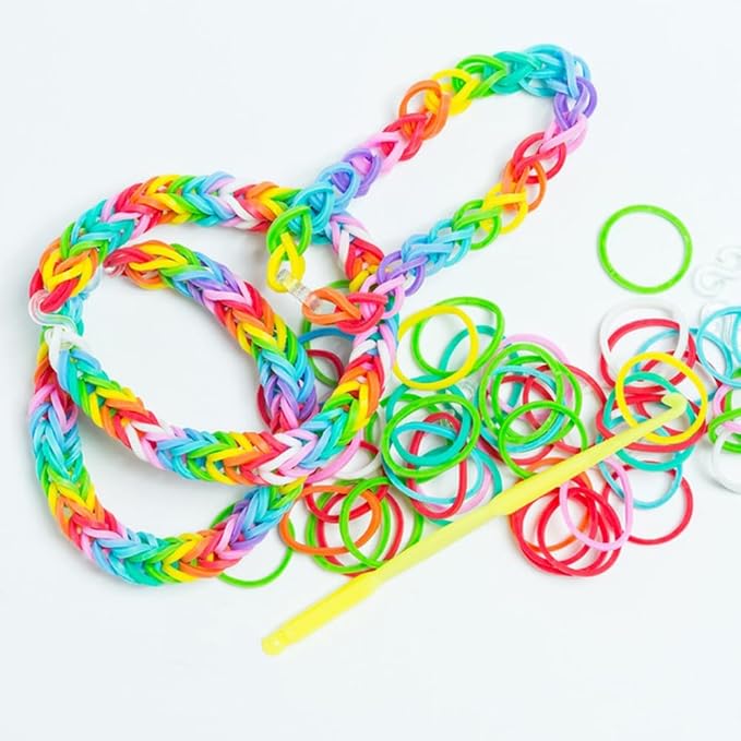 3000PCS Loom Rubber Bands Kit with 75 Clips,5 Hooks, Premium Bracelet Making Kit for Kids Weaving DIY Crafting Gift(Light Blue)