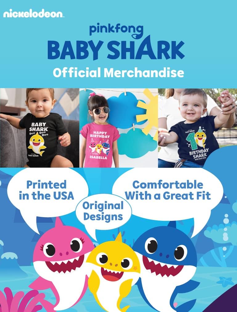 Baby Shark 2nd Birthday Shirt - Toddler Outfit for 2 Year Old Boy or Girl - Cute Kids Party Tee