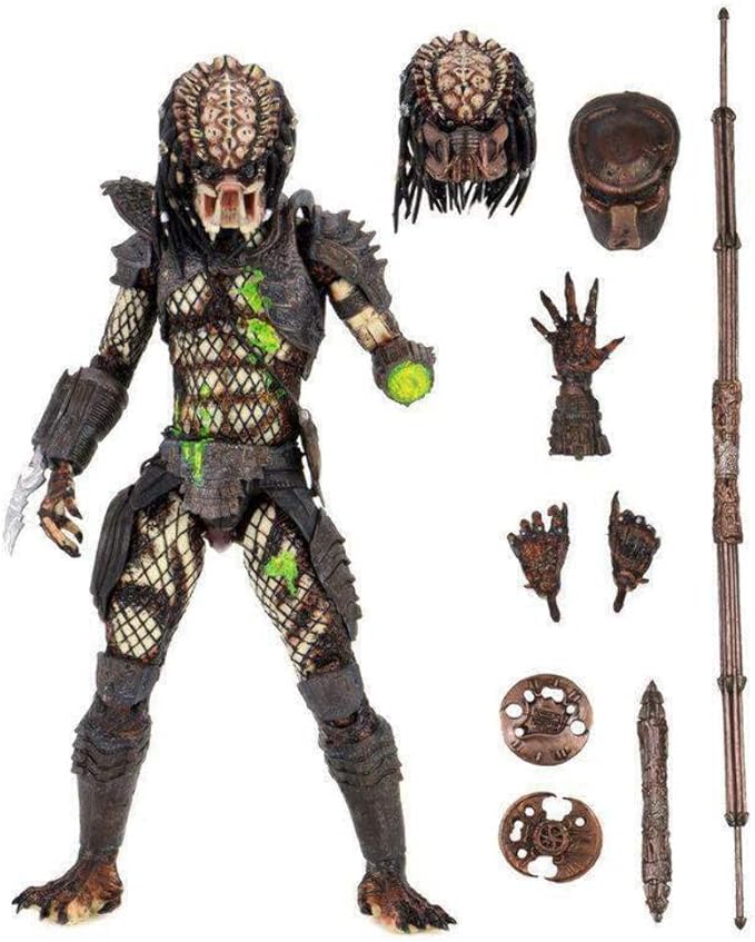 NECA - Predator 2 Ultimate Battle Damaged City Hunter 7 Action Figure, Battle Damaged City Hunger, 8 Inch