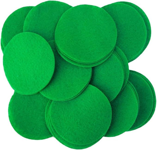 Playfully Ever After Green Felt Circle Stickers (4 inch - 15pc)
