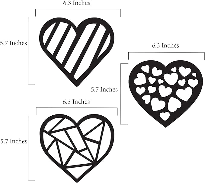 VHALE Suncatchers Craft 3 Sets (9 Cutouts) w Tissue Papers Stained Glass Effect Paper Sun Catcher Kit, Window Art, Classroom Crafts, Creative Art Projects, Kids Party Favors (Valentine Heart)