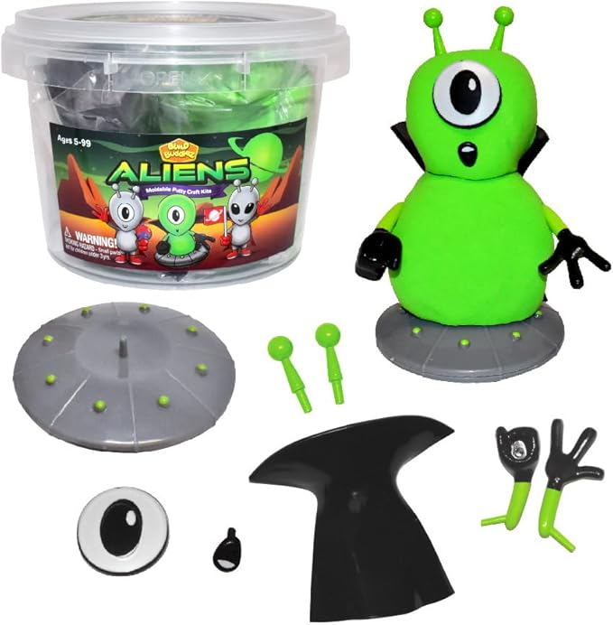 Aliens Craft Kit 3 Pack – Build, Play, and Display 3 Air-Dry Clay Aliens, Great for Birthday Parties, Trick or Treating, Stocking Stuffers, for Kids, Boys and Girls Ages 5+