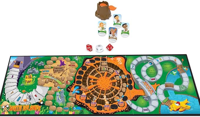 Learning Resources Math Island Addition & Subtraction Game, Educational Games, Elementary Math, Teaching Toys, Children’s Math Games, Educational Indoor Games, 8 Pieces, Age 6+