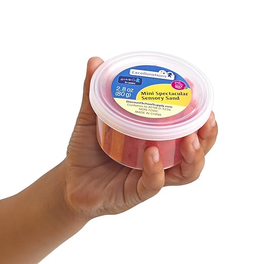 Excellerations Mini Spectacular Sensory Sand Set of 8 - Party Favors, Sensory Toys for Kids, Fidget Kit