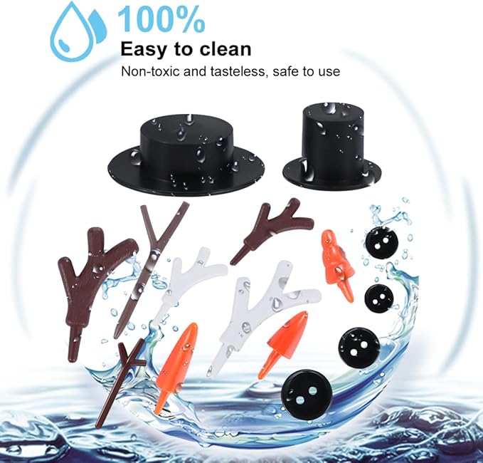 Ciieeo Decked Accessories White 332pcs Snowman Crafts Snowman Craft Kit Build Your Snowman Kit Snowman Craft Supplies DIY Kit with Nativity Accessories