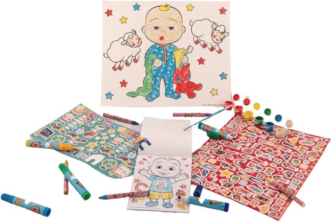 Innovative Designs Cocomelon Creative Coloring Canvas Painting and Activity Set for Kids, 1000+ pcs