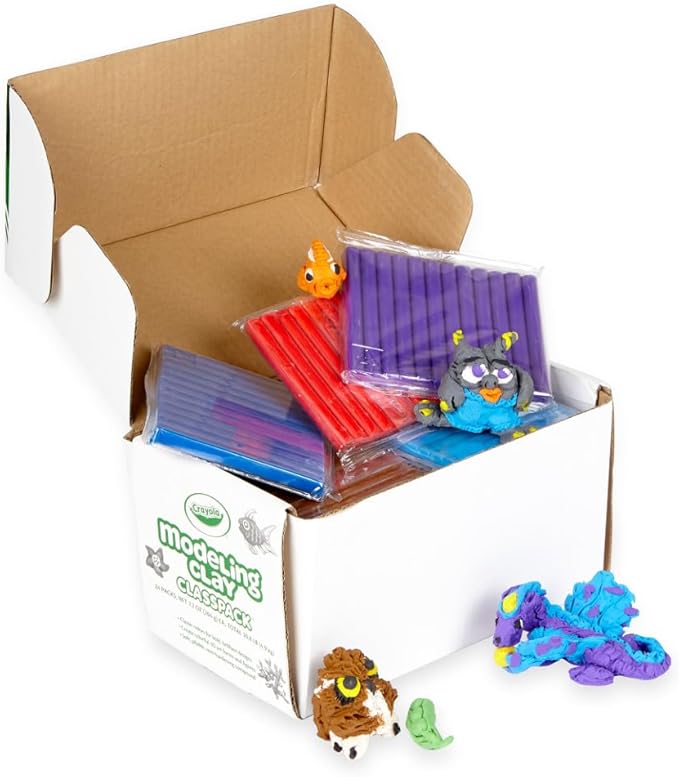 Crayola Modeling Clay Classpack (24 Packs), Bulk Modeling Clay for Kids, 12 Colors, Nontoxic, Classroom Supplies for Kids Arts & Crafts
