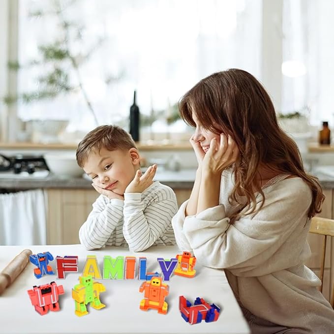 Alphabet Robots for Kids Alphabet Learning Toys, ABC Learning Toys for Kids Ages 3-5, Alphabots Transforming Alphabet Toy Robots for Kids 3-5, Alpha Bots, Carnival Prizes, Christmas Toys