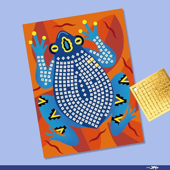 DJECO LGA Mosaics Deep in The Jungle - Create Your Own Mosaic Masterpiece - Fun & Creative for Family & Friends - Educational, Sticker Craft Kit for Children 6+ Girls & Boys