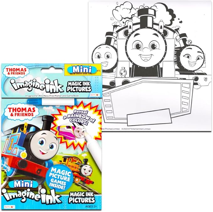 Imagine Ink Coloring Book Set for Toddlers Kids - 3 Magic Ink Books Featuring Paw Patrol, Thomas the Train, Lion Guard with Invisible Ink Pens and Stickers (Mess Free Coloring)