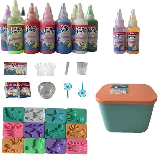 YSSY spread Magic Water Elf Toy Kit, Aqua Fairy Water Gel Kit with 14 Colors and 12 Shape Mold Kit, Christmas Gifts, Birthday Gifts for Kid's Arts & Crafts Water Spirt Toy Set