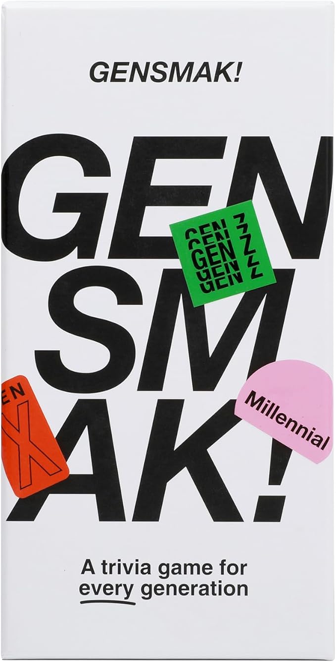 GENSMAK! Party Game - Engaging Multi-Generational Trivia Game with Comedic Hints - Fun for Family and Friends, Adults and Teens - Ages 10+, 2+ Players, 10+ Min Playtime (Packaging May Vary)