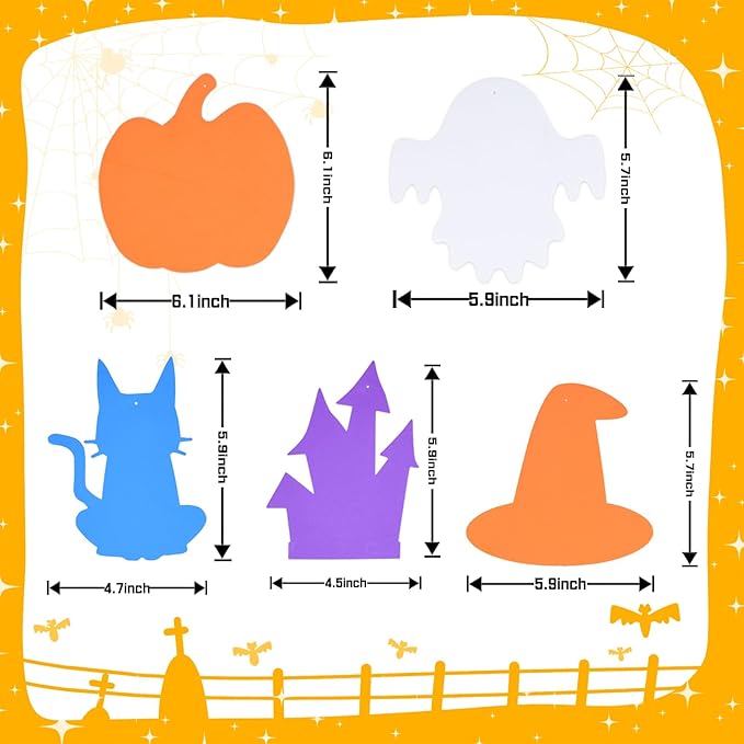 MGparty 330PCS Halloween Foam Stickers Set DIY Pumpkin Cat Ghost Castle Witch Hat Halloween Craft Kit for Kids Halloween Decorations Party Favors Supplies