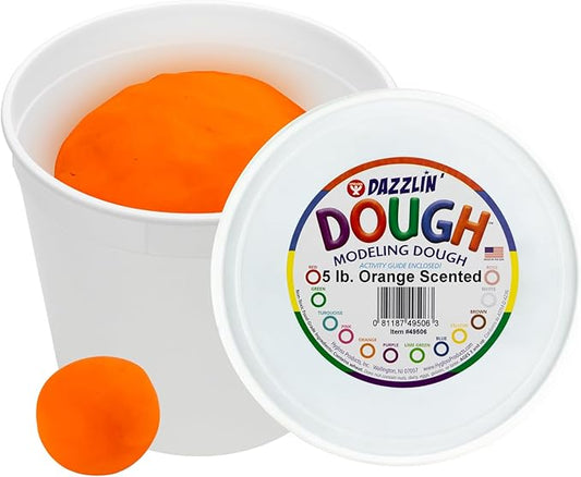 Hygloss Play Modeling Dough - Orange Dough Scented - Safe & Non-Toxic for Kids Arts & Crafts - Party Favors - Classroom Supplies - 5lb