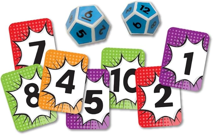 University Games, Scholastic Math Match Travel Dice Game, Mathematics Reinforcement Game for Kids, for 2 or More Players Ages 5 and Up