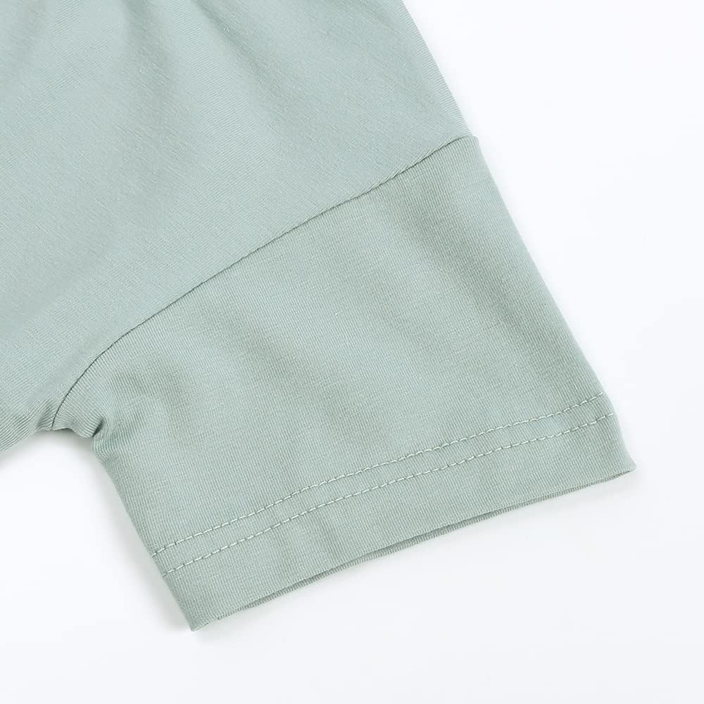 Baby Boys Girls Cotton T-Shirts 3Pack Solid Color Short Sleeve Tee Summer Crewneck Tops for Toddler Kids