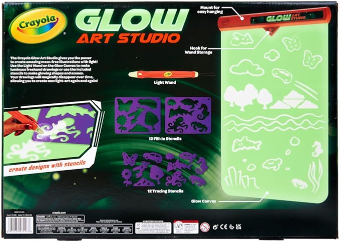 Crayola Glow Art Studio, Glow in the Dark Toys, Kids Gifts for Girls and Boys, Ages 6+