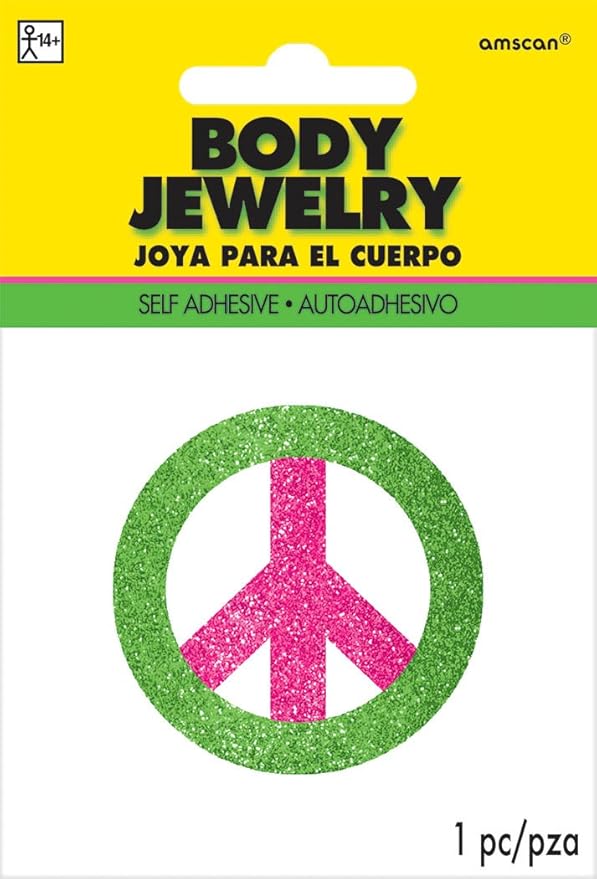 Neon Spirit Glitter Body Jewelry, Party Accessory