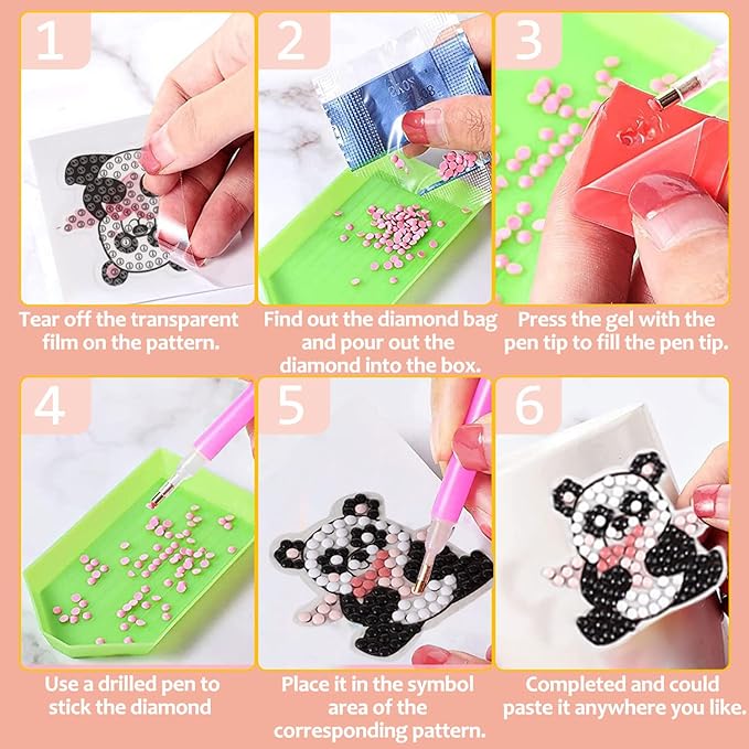 Valentines Day Cards for Kids - 28pcs Diamond Animal Craft Kits Valentines Cards, Kids Valentines Day Cards with 7 Different Gem Stickers for School Classroom Valentine's Gifts Exchange Decorations