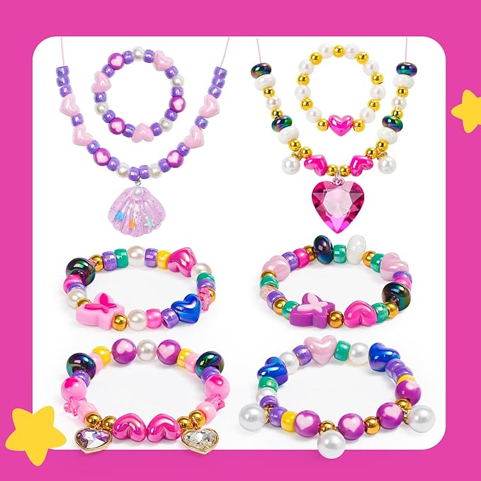 Tomons Charm Bracelet Making Kit for Girls,Crafts for Girls,Jewelry Making Kit Gifts for Girls 6-12 Years Old,Birthday Gift Ideas & Kids Toys Ages 6,7,8,9,10