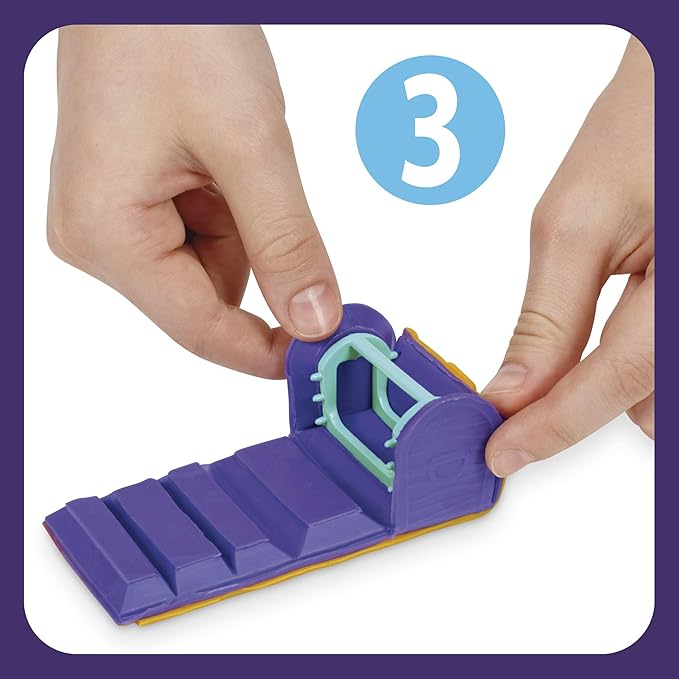 Play-Doh Builder Treasure Chest Toy Building Kit for Kids 5 Years and Up with 3 Non-Toxic Cans - Easy to Build DIY Craft Set