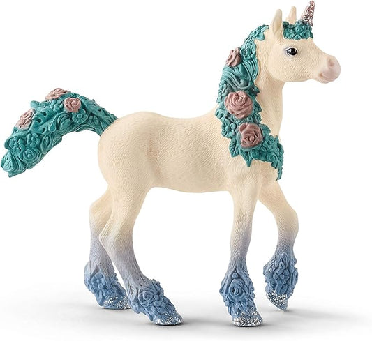 Schleich bayala, Unicorn Toys for Girls and Boys, Flower Unicorn Baby Foal Toy Figurine, Ages 5+