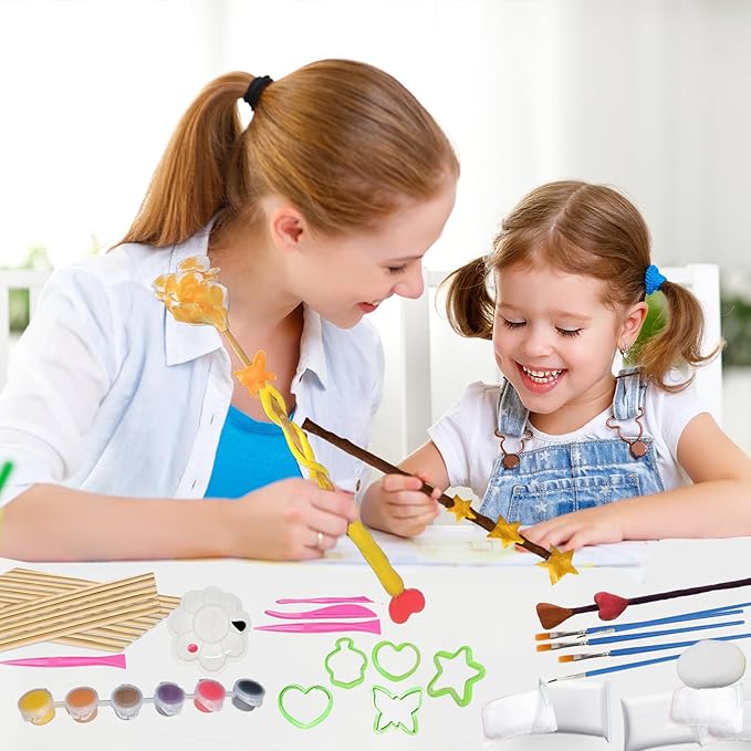 intonly 24 Magic Wizard Wand Making Kit DIY Craft Set for Kids Adult Make Your Own Wands Birthday Party Gift (24set)