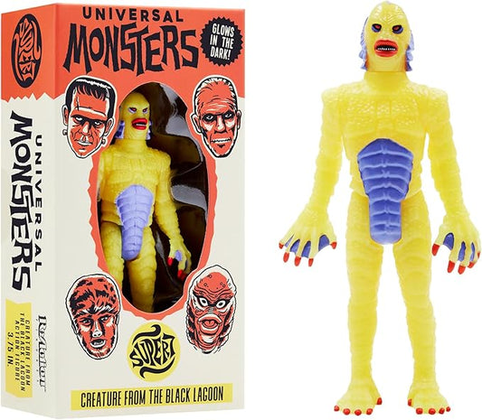 Super7 Universal Monsters Creature from The Black Lagoon (Glow in The Dark Costume Colors) - 3.75" Universal Monster Movies Action Figure Classic Movie Collectibles and Retro Toys