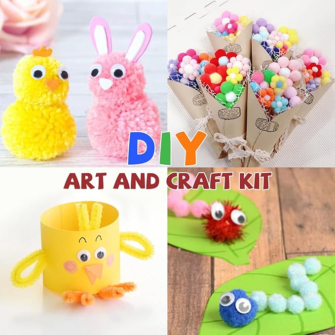 Itopstar Arts and Crafts Supplies Kit Craft Set for Kids-Art Supplies Kids Art Supplies for Preschool, Homeschool and Kindergarten DIY Crafting Projects