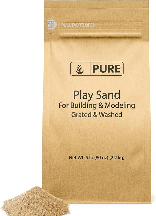 PURE ORIGINAL INGREDIENTS Play Sand (5 lb) Grated & Washed, for Building & Molding