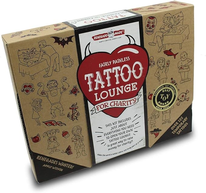 | Tattoo Lounge KIT | Promote Kindness and Raise Money for Your Favorite Cause by Applying Fun, Non-Toxic Temporary Tattoos for Kids. The Ultimate DIY Craft for Promoting Kindness!