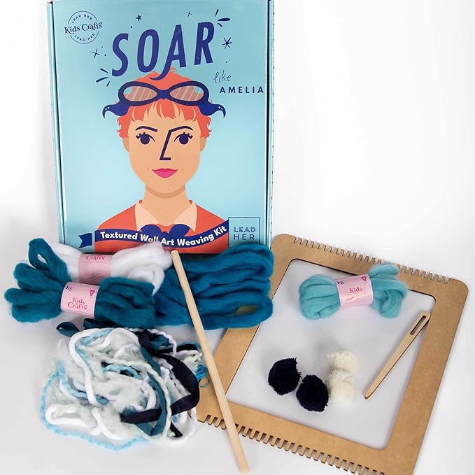 Kids Crafts Soar like Amelia Textured Wall Art Weaving Craft Kit Arts and Crafts DIY Crafts for Girls