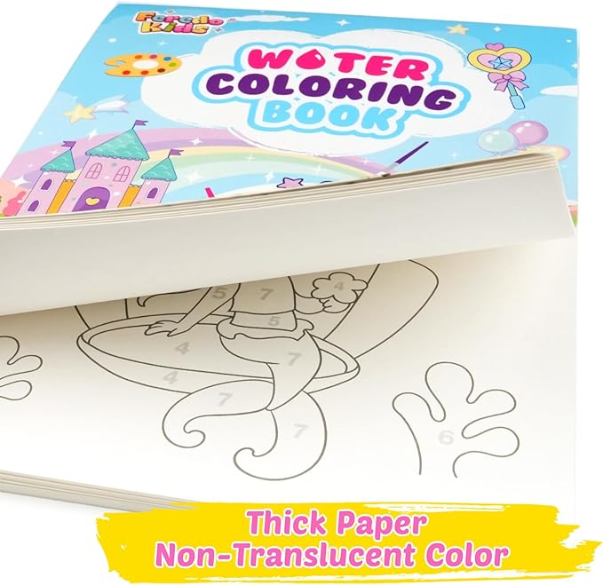 Water Coloring Books for Toddlers - Easter Basket Stuffers Watercolor Paint Book Drawing Art Paper for Kids Mess Free Craft Supplies kit Toy for Age 3 4 5 6 Valentines Birthday Gift(Unicorn)