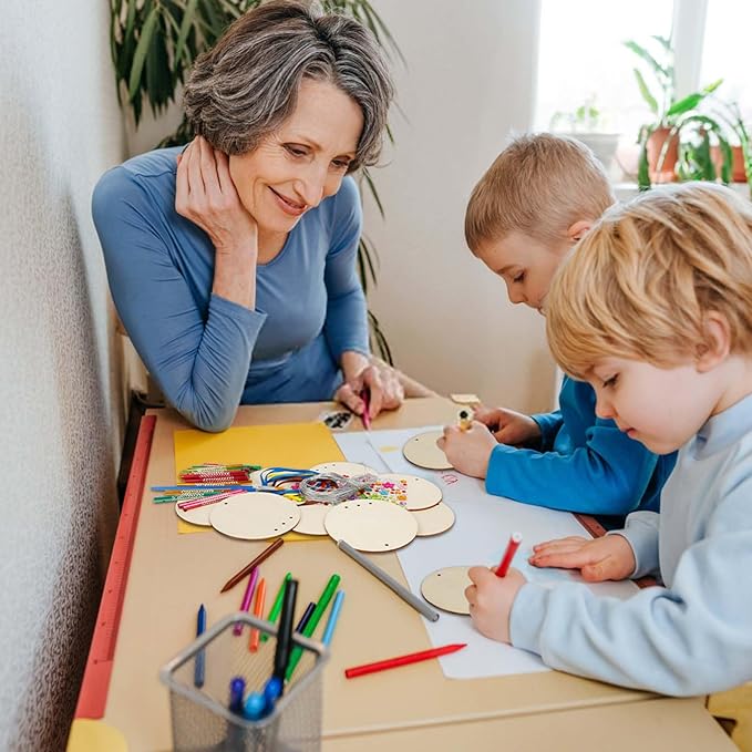 Fennoral 9 Pack Wind Chime Kit for Kids Make You Own Ball Wind Chimes DIY Paint Wooden Art and Craft for Girls Boys Ball Craft for Art Activities Brthday Party Supplies