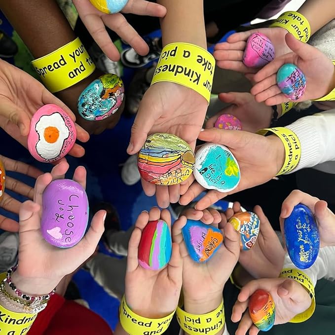 TJRTJR Rock Painting Kit-Glow in The Dark Rocks Kit-Pet Rocks for Kids-Arts and Crafts for Kids-Crafts Painting Kit-Birthday Gift for Kids Ages 6-9-Rock Painting kit for Adults-Rock for Painting