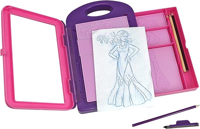 Melissa & Doug Fashion Design Activity Kit w/ 9 Double Sided Textured Fashion Plates & 1 Scratch Art Mini-Pad Bundle (04312)