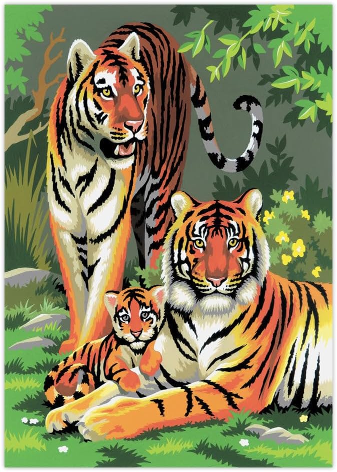 Royal & Langnickel Painting by Numbers Junior Art Activity Kit, Small, Tigers